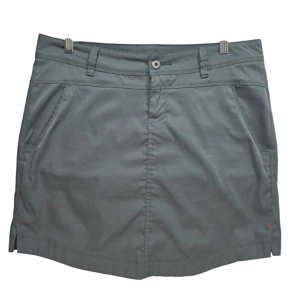 Toad and Co Metrolite Skirt Womens 10 Mini Hiking Travel Outdoor Pockets Gray